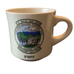 Vintage Boy Scouts Of America Lancaster Lebanon 1993 Camp Staff Mug BSA